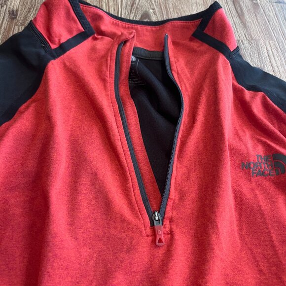 The North Face - Red 1/4 ZipUp Sweater - Picture 3 of 4